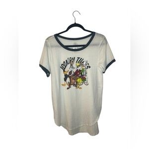 Women's White Looney Tunes Graphic Tee